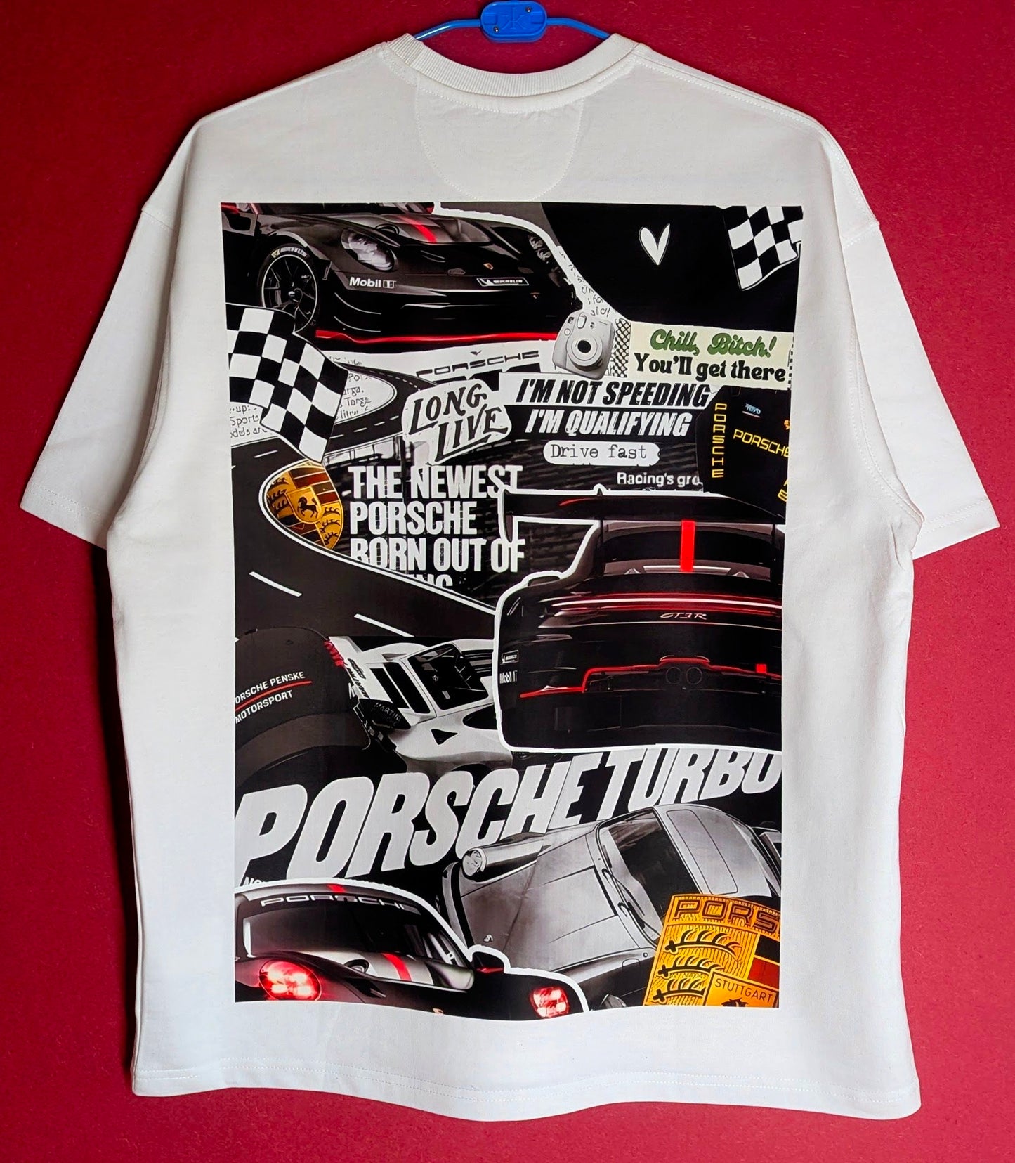 Porsche Abstract Oversized Tee – Art in Motion