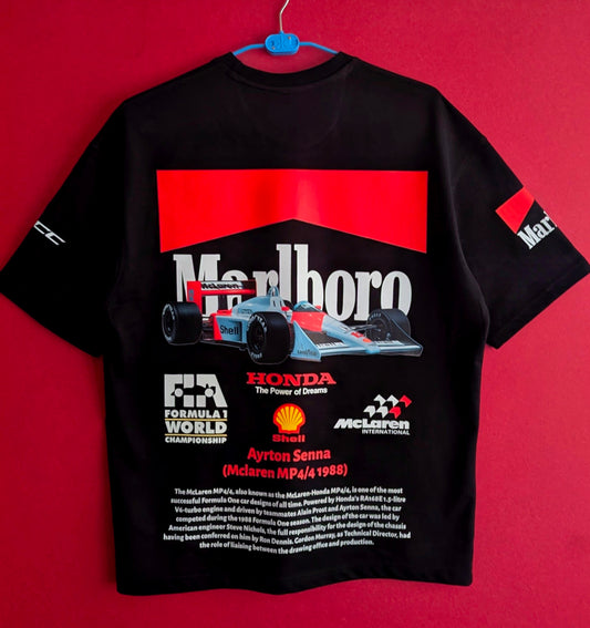 Ayrton Senna Marlboro F1 Oversized Tee